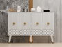 Hanah Home Consola Blanco y Oro